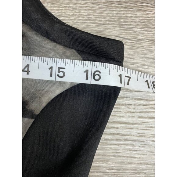 Mossimo Black White Sleeveless Patterned Knee Length Dress Sz M - Picture 8 of 10